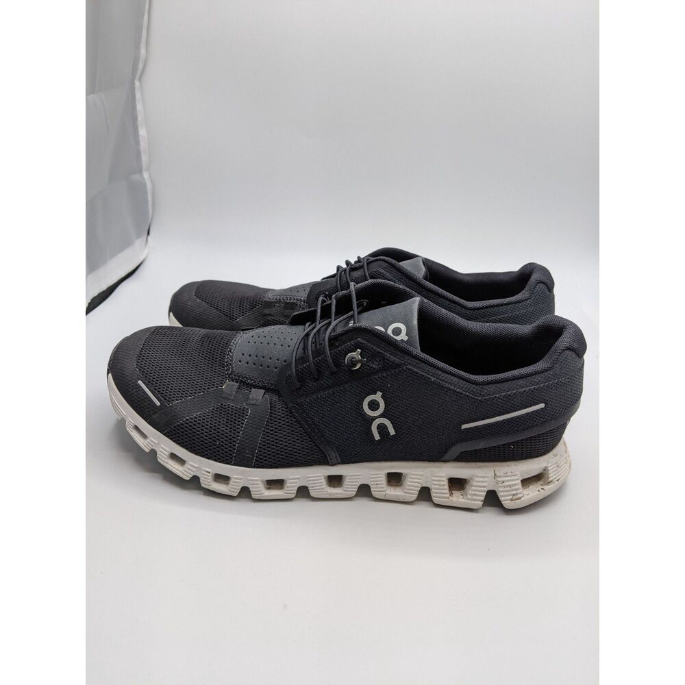 On Women's Cloud 5 Sneakers, Black/White, 11 Medium US